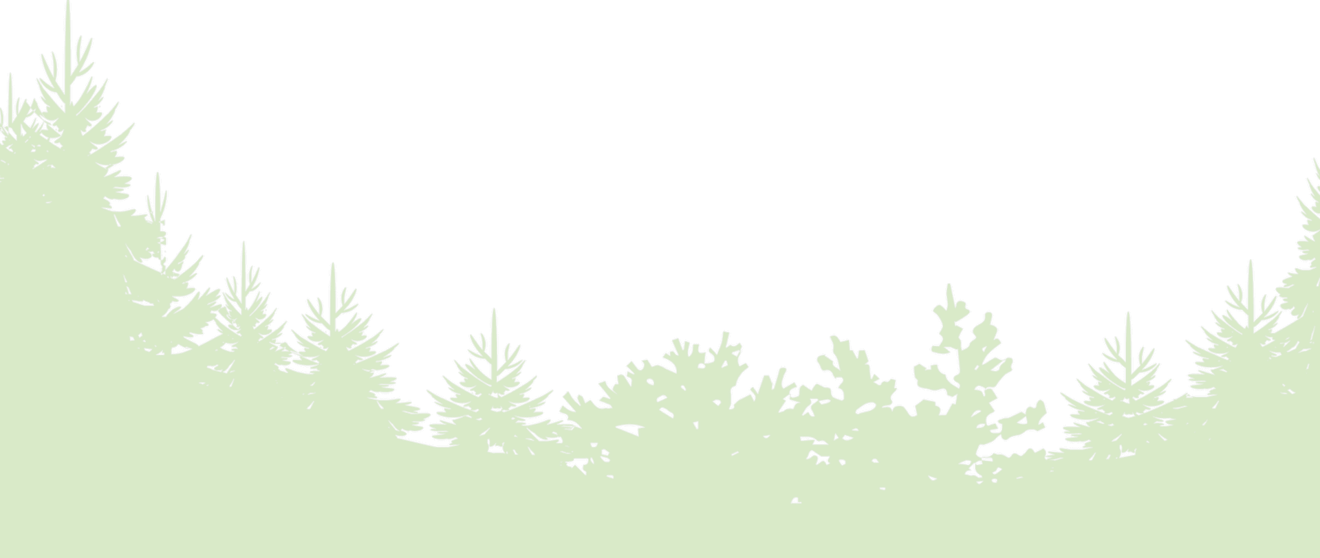 Grafik einer Waldlandschaft in hellgrün